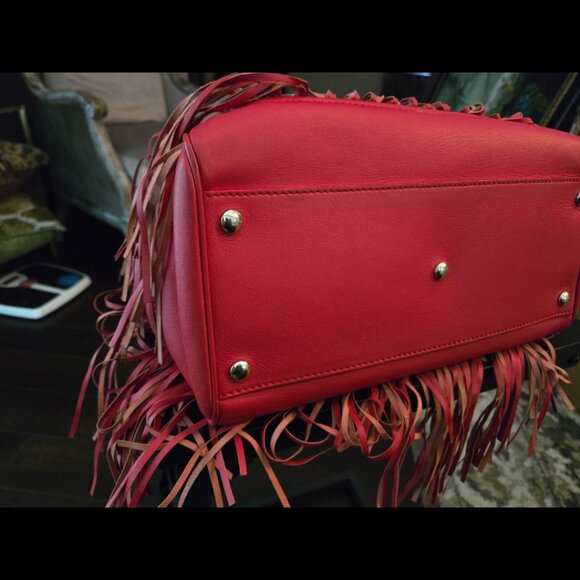 Pristine Authentic Limited Edition Versace Medussa Head Fringe Satchel Bag - Picture 8 of 16